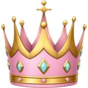 Pink Pastel & Gold Crown sticker