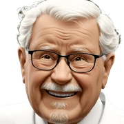 smiling old man portrait sticker