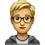 Boy in glasses sticker