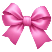 Pink bow sticker