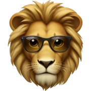 Lion with sunglasses  sticker