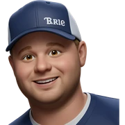 smiling boy in baseball cap sticker