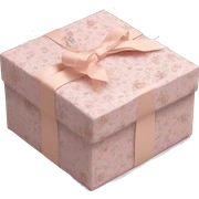 Elegant Rococo pale pink ditsy floral gift box sticker