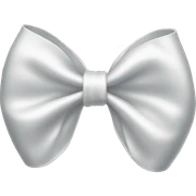 white satin bow sticker