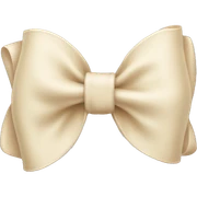 A cream colored bow sticker
