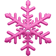 pink snowflake  sticker