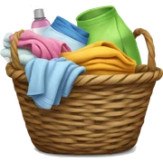 baskets with laundry sticker