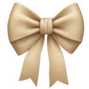 beige bow sticker