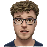male portrait with glasses sticker