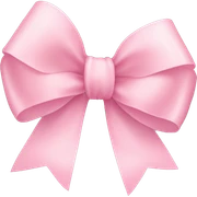 light pink ribbon bow sticker