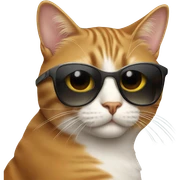 Cat with sunglasses sticker