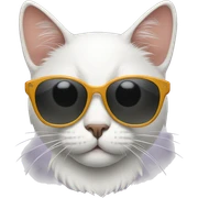 Cat with sunglasses sticker