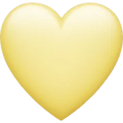 Pastel yellow heart sticker