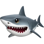 Shark with a top hat sticker