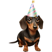 Birthday dachshund  sticker