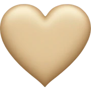Beige heart sticker
