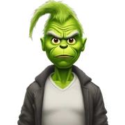 Baddie grinch  sticker