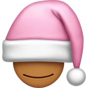 light pink santa hat sticker