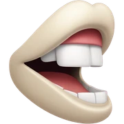 Mouth wide open from a side profile with tongue out sticker