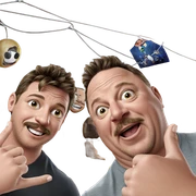 boys with smiles and mustaches sticker