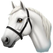 White horse sticker