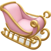 light pink sleigh sticker