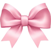 light pink bow on light pink bow sticker