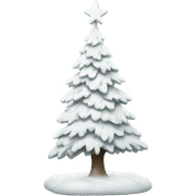 White Christmas tree sticker