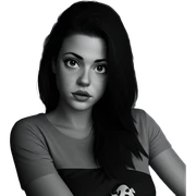 monochrome portrait of a girl sticker