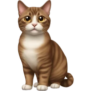 Brown munchkin cat standing sticker