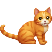 Orange cat sticker