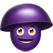eggplant wearing a helmet sticker
