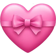 Pink heart with bow sticker