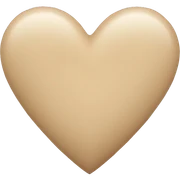 Beige heart  sticker