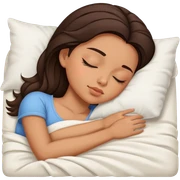 Brunette girl sleepin sticker
