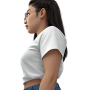 girl in white shirt indoors sticker