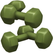olive dumbbells sticker