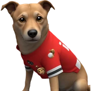 red shirt on sleeping pet sticker