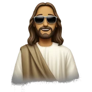 Jesus wearing shades sticker