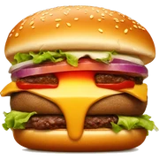 Juicy burger that is on fire sticker