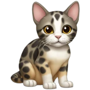 Tortoise colored cat sticker