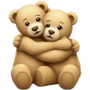 two teddy bears hugging sticker