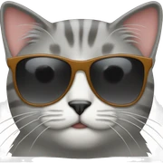 Cat with sunglasses sticker