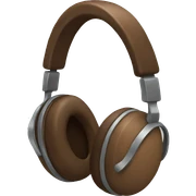 brown headphones sticker