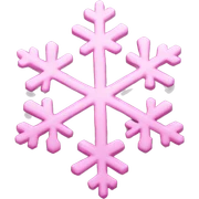 Pink snowflake sticker