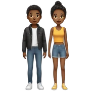 Couple adolescents sticker