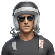 cool guy with helmet and shades sticker