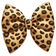 Leopard print bow  sticker