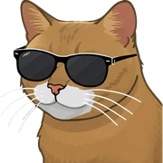 Cat with sunglasses sticker