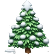 christmas tree with snow sticker